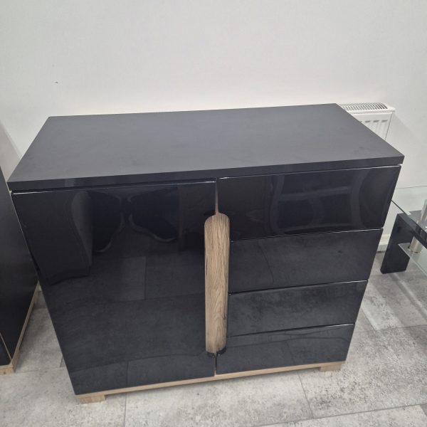 Black Chest of Drawers and Cupboard