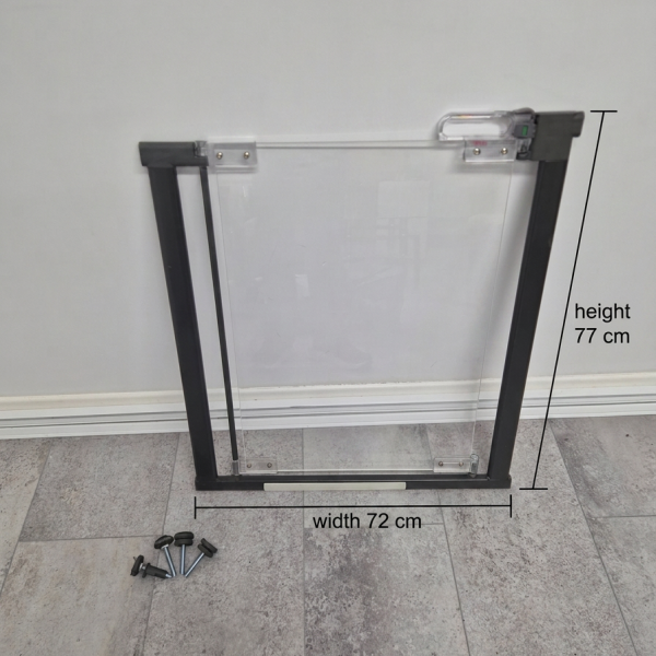 Fred Safety Pressure Fit Acrylic Clear-View Baby Safety Gate